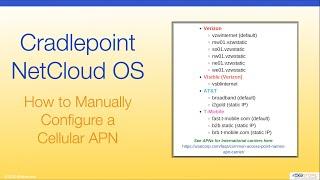 Cradlepoint NetCloud OS - How to Manually Configure a Cellular APN