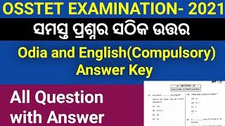 OSSTET English Answer Key || OSSTET Odia Answer Key || OSSTET Answer Key 2021