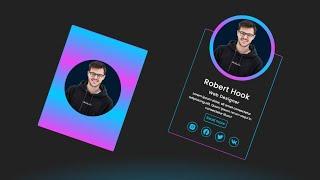 Animated Profile Card Design using HTML & CSS