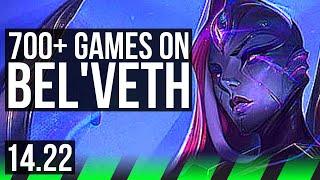 BEL'VETH vs LEE SIN (JGL) | 6/0/6, 700+ games, Dominating | KR Diamond | 14.22