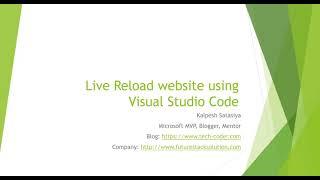 Live Reload website using Visual Studio Code