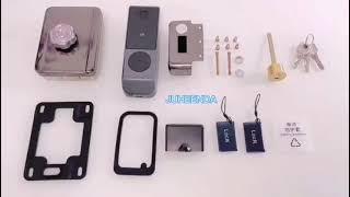 installation video of tuya ttlock app outdoor waterproof smart gate lock