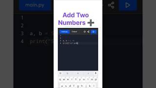 Add Two Numbers  #Python #Math #Programming #coding #learnpython #codinginterviews #code #trending