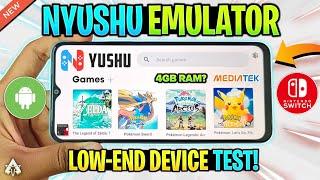  NYUSHU EMULATOR *LOW-END* DEVICE TEST! NEW NINTENDO SWITCH EMULATOR ANDROID