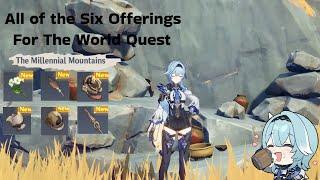 All Offering Location for World Quest The Millennial Mountains [Genshin Impact]