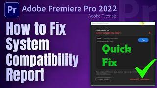 System compatibility report Unsupported Video Drivers Adobe After Effects Windows 10 Error Fix 2022