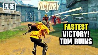 FASTEST VICTORY IN TDM RUINS MAP | NEW RECORD ? | PUBG Mobile