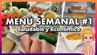  Menú SEMANAL Saludable y Económico #1  Ahorra TIEMPO, DINERO y Come MÁS SANO  Meal Prep Español
