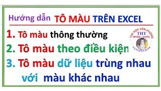 Tin học Excel - TÔ màu theo điều kiện trong excel | Tin học văn phòng Excel.