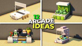 12 Arcade Build Ideas In Minecraft(TUTORIAL)