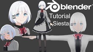 【Blender 2.93 】Siesta  Modeling Character anime creation | Gjnko