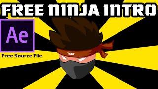 Ninja logo intro | Free After Effects Source File