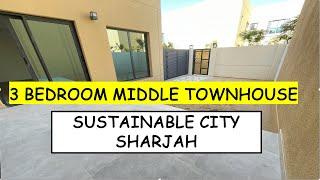 3 BEDROOM MIDDLE TOWNHOUSE SUSTAINABLE CITY SHARJAH