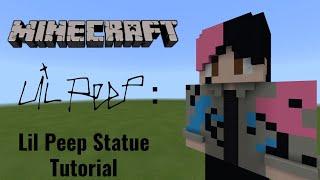 Minecraft | How To Make a Lil Peep Statue (Rapper)