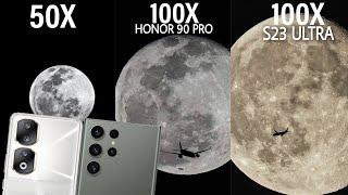 Honor 90 Pro Vs Samsung Galaxy S23 Ultra Space Moon Zoom Test Comparison