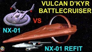 Viewer Request - NX-01 Refit VS Vulcan D'KYR Battlecruiser - Both Ways - Star Trek Starship Battles