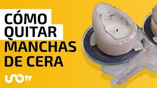 ¿Cómo quitar manchas de cera?