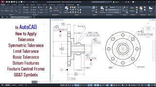 How to Apply Geometric Dimensions and Tolerance | GD&T Drawing | AutoCAD