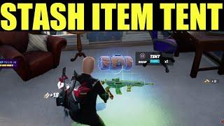 How to "Stash items in a tent" - Fortnite