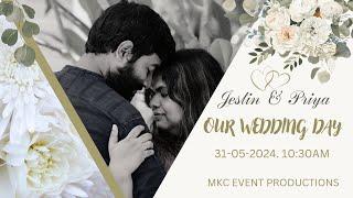 WEDDING CEREMONY. JESTIN & PRIYA. 31-05-2024. 10:30 AM