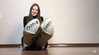 ASMR FEET TAPPING GOLDEN SHOES
