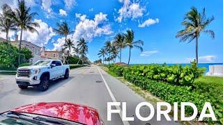 Road along the coast of Florida, along the Ocean from Miami || Driving in USA || Travel