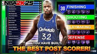 THE BEST POST SCORER BUILD IN NBA 2K25 is A CHEAT CODE... BEST 2-WAY INTERIOR SCORER BUILD NBA 2K25!