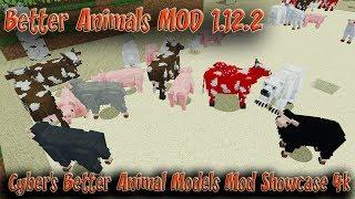 Better Animal Models Mod Showcase Minecraft 1.12.2 4k 60FPS Minecraft Animals Ep29