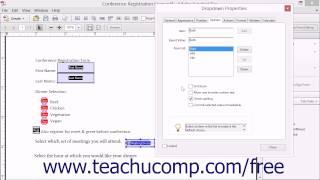 Creating Drop-Down and List Boxes - Adobe Acrobat XI Training Tutorial Course