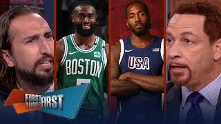 Clippers 'disappointed' Team USA replaced Kawhi, Jaylen Brown Snubbed | NBA | FIRST THINGS FIRST