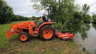 #29 Brush Hogging With The Kubota L2501 And Clearing Trails