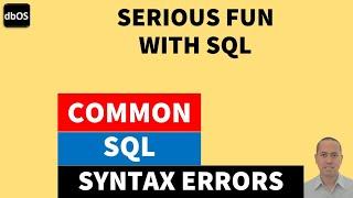 common SQL syntax errors | Oracle SQL syntax errors