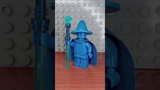 Lego monochrome blue wizard