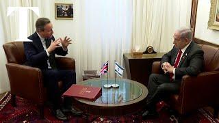 Cameron meets Netanyahu and families of hostages during Israel visit