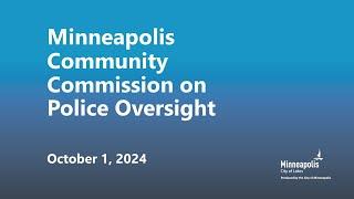 October 1, 2024 Community Commission on Police Oversight