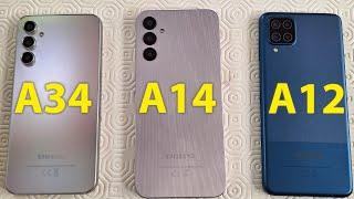 Samsung Galaxy A34 5G vs Samsung Galaxy A14 vs Samsung Galaxy A12