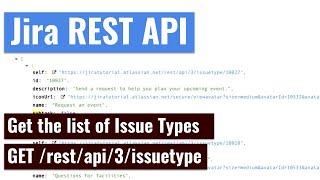 Jira REST API - Get list of Issue Types