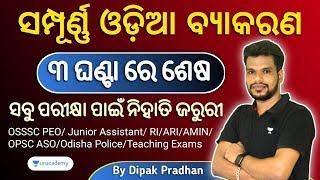 Odia Grammar Marathon class | OSSSC PEO/Junior Assistant/RI/AMIN/ARI/ASO/Police & Teaching Exams