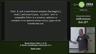 Boost.Parser (Part 1 of 2) - A Parser Combinator Library for C++ - Zach Laine - C++Now 2024