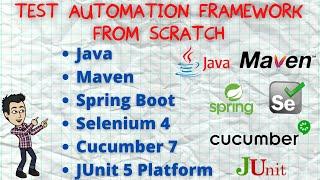 How to build a Test Automation framework from scratch? | Spring Boot, Selenium 4, Cucumber 7.