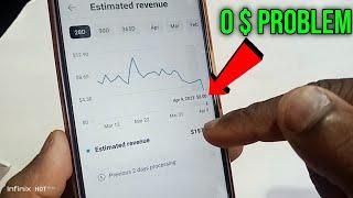 YouTube Estimated Revenue Graph Down | Yt Studio Dollar Problem | Yt Studio 0 dollar glitch today