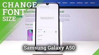 How to Change Font Size in Samsung Galaxy A50 - Update Display Style