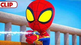 Spin and Ghost Spider Turn Invisible  | Marvel's Spidey and his Amazing Friends | @disneyjunior