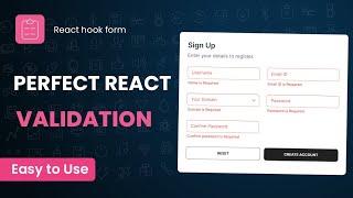 React js Form Validation tutorial | React Hook Form Advance Usages