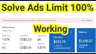 How to Solve Adsense Ads Limit In Tamil 100% Working