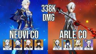 Best Teams !? For Neuvillette C0 R1 & Arlecchino C0 Vape Spiral abyss Floor 12 Genshin Impact