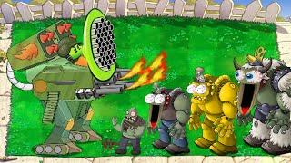 Gatling Pea Vs Robot Gatling Pea Vs Giga Gargantuar Vs Dr Zomboss Plants Vs Zombies Battlez