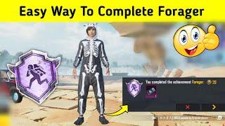 Easy Way To Complete Forager Achievement In Bgmi | Pubg Mobile | How To Complete Forager Achievement