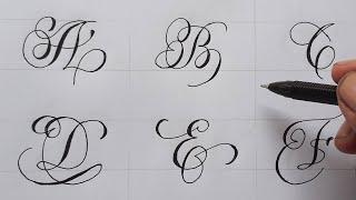 Capital Calligraphy A Z With Normal Pen In Cursive / How To Write Styles Letters Easy Using Ballpen