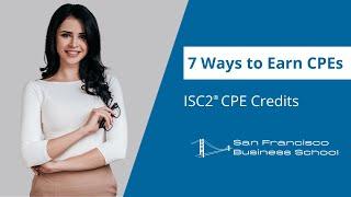 7 Ways to Earn CISSP CPE Credits